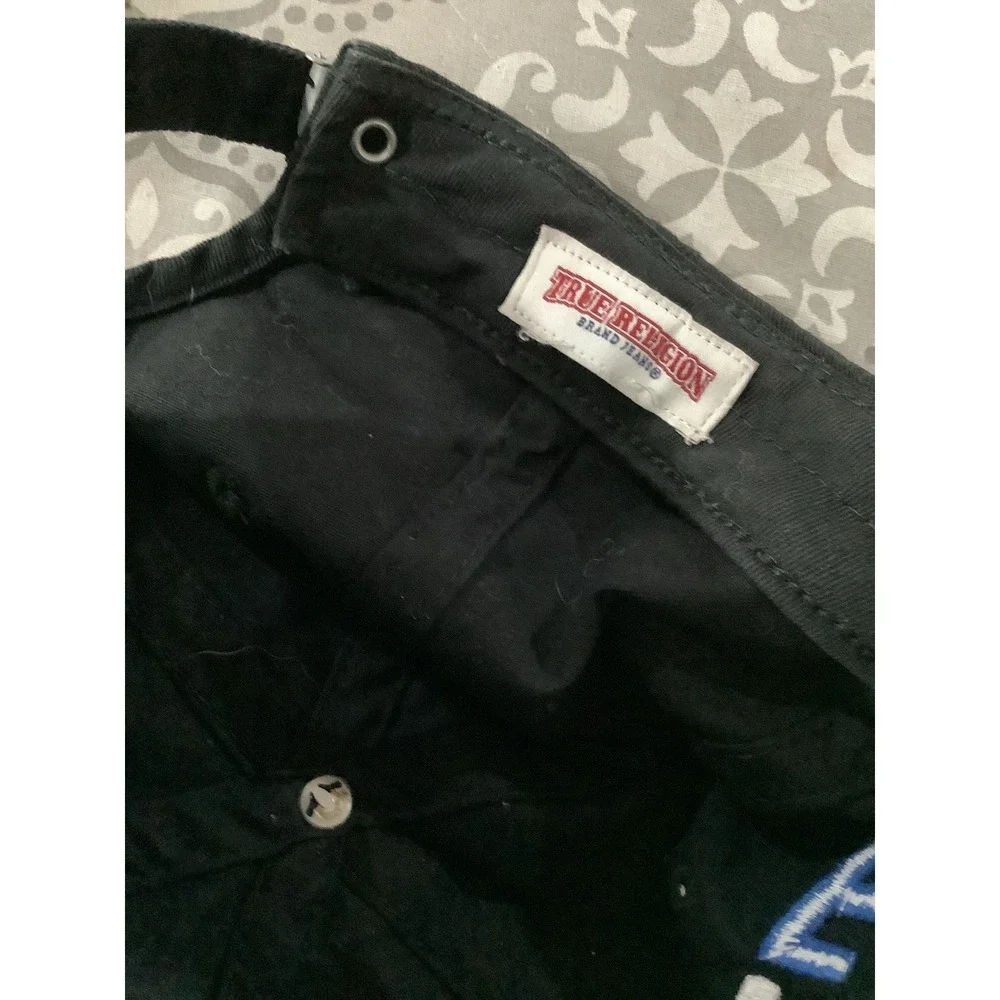 True Religion Authentic Vtg Embroidered 3D Big Letters Baseball Snap Back